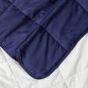 Dearfoams Microfiber 15 Pound Weighted Blanket, Navy, 60″x80″(Grey)