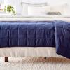 Dearfoams Microfiber 15 Pound Weighted Blanket, Navy, 60″x80″(Grey)