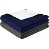 Dearfoams Microfiber 15 Pound Weighted Blanket, Navy, 60″x80″(Navy)