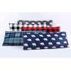 Dearfoams Navy and White Check Plaid Full Body Pillow,Royal Plush with Sherpa Reverse Fabric, 48″x20″ Long Pillow(Black and White)