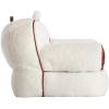 Dearfoams Red and Black Buffalo Check Sherpa Plush Bean Bag Chair with Novelty Ears, Large(White and Red)