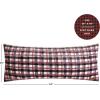 Dearfoams Red and Black Plaid Royal Plush Reverse to Sherpa Body Pillow