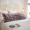 Dearfoams Red and Black Plaid Royal Plush Reverse to Sherpa Body Pillow
