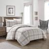 Dearfoams Super Soft 100% Cotton Comforter Set, Red Plaid, Full/Queen(Blue)