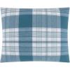 Dearfoams Super Soft 100% Cotton Comforter Set, Red Plaid, Full/Queen(Blue)