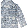 Dearfoams Womens Plush Bathrobe, Comfortable Lounge Wear for Adults(Grey Fair Isle Robe)