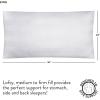 dearfoams King Size Jacquard Bed Pillows, Standard/Queen, Jacquared Stripe 2 Count(Jacquared Stripe)