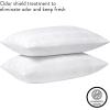 dearfoams King Size Jacquard Bed Pillows, Standard/Queen, Jacquared Stripe 2 Count(Jacquared Stripe)