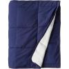 Dearfoams Microfiber 15 Pound Weighted Blanket, Navy, 60″x80″(Grey)