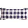 Dearfoams Navy and White Check Plaid Full Body Pillow,Royal Plush with Sherpa Reverse Fabric, 48″x20″ Long Pillow(Navy and White)