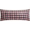 Dearfoams Red and Black Plaid Royal Plush Reverse to Sherpa Body Pillow