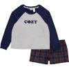Dearfoams Women’s 2-piece Pajama Set, Soft & Comfortable Nightwear for Adults, Top & Bottom Duo(Cozy Plaid)