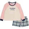 Dearfoams Women’s 2-piece Pajama Set, Soft & Comfortable Nightwear for Adults, Top & Bottom Duo(Pajamas All Day Plaid)