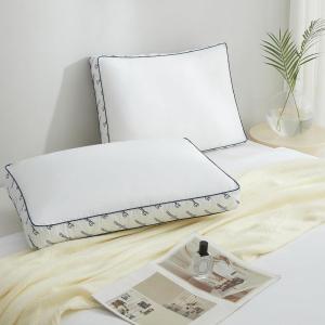 Dearfoams Bed Pillows – Standard/Queen Size – Set of 2 – Down Alternative Hotel Style Bed Pillow with 3″ Gusset for Back, Side and Stomach Sleepers