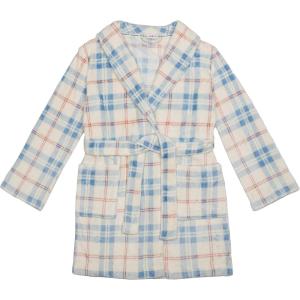 Dearfoams womens Plush Bathrobe, Comfortable Lounge Wear for Adults(Pastel Plaid Robe)