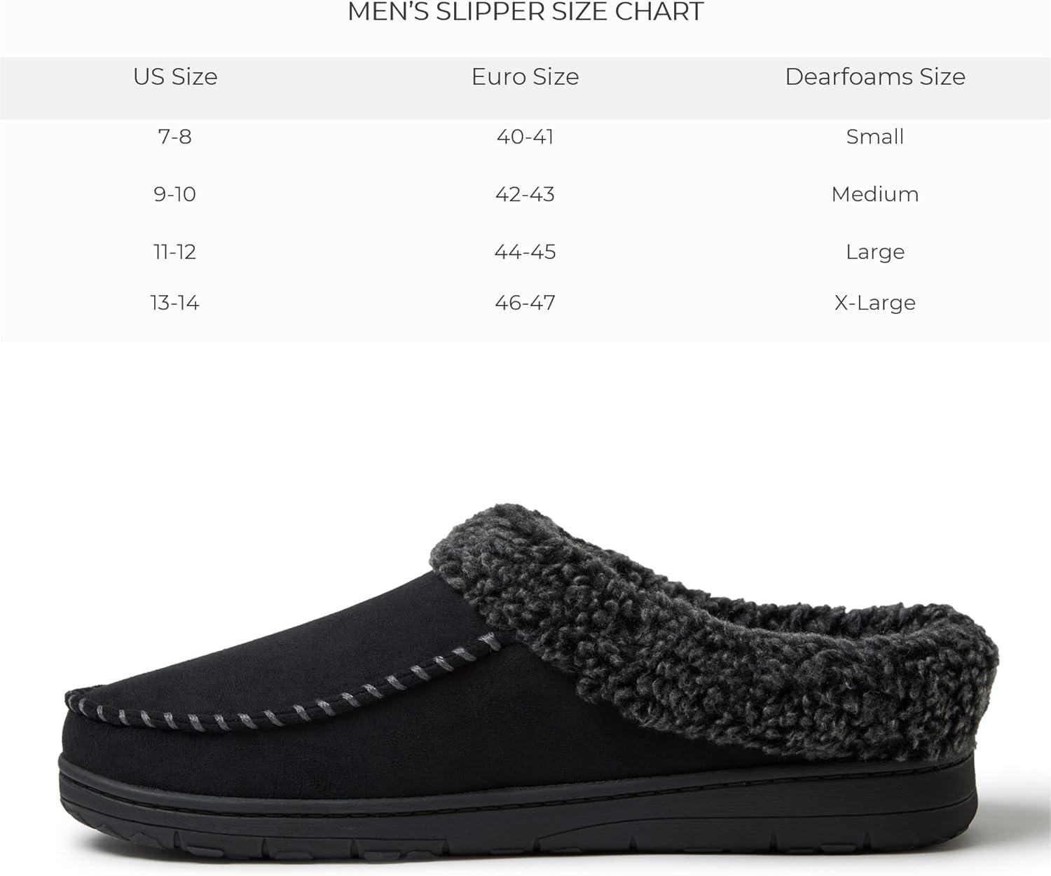 imageDearfoams Mens Brendan IndoorOutdoor Breathable Memory Foam Clog House Shoe with Wide Widths SlipperBlack 2