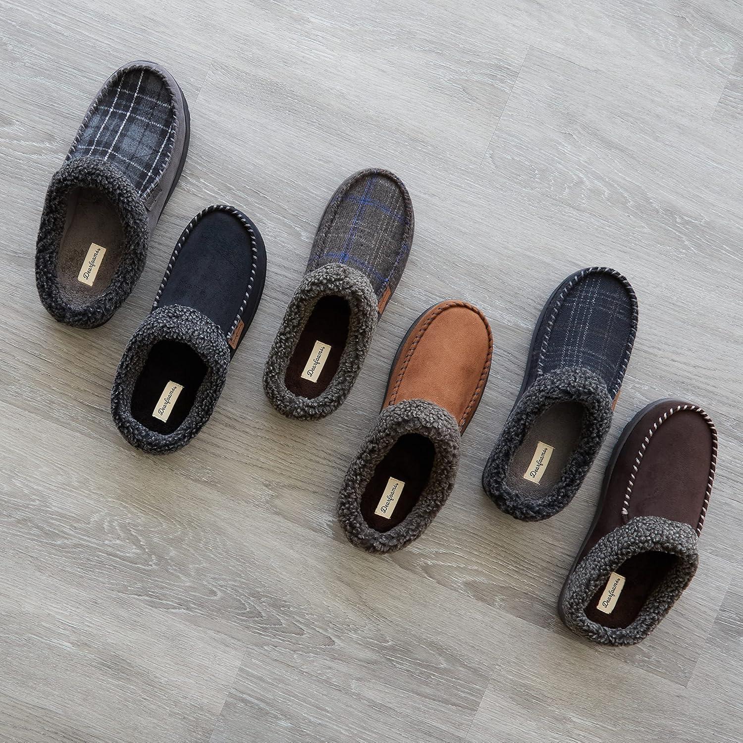 imageDearfoams Mens Brendan IndoorOutdoor Breathable Memory Foam Clog House Shoe with Wide Widths SlipperBlack 2