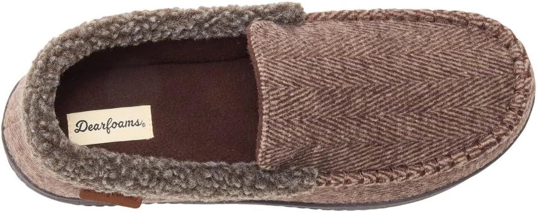 imageDearfoams Mens Brendan IndoorOutdoor Breathable Memory Foam Clog House Shoe with Wide Widths SlipperCoffee 3