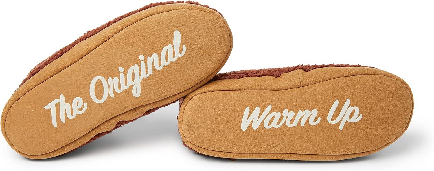 imageDearfoams Mens Heritage Warm Up BootieRustic Brown Sherpa