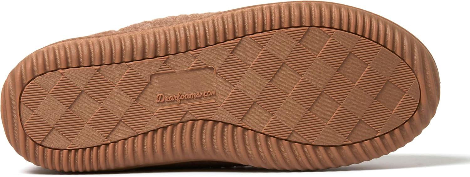 imageDearfoams Mens Memory Foam Indoor House Slippers Brixen Ankle Boot House Shoes Gifts for MenChestnut