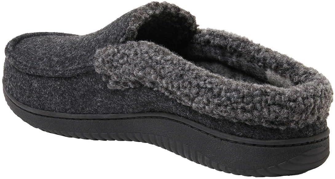 imageDearfoams Mens Memory Foam Insole Slipper BLACK US Footwear Size System Adult Men Numeric Range Medium 13 14Grey