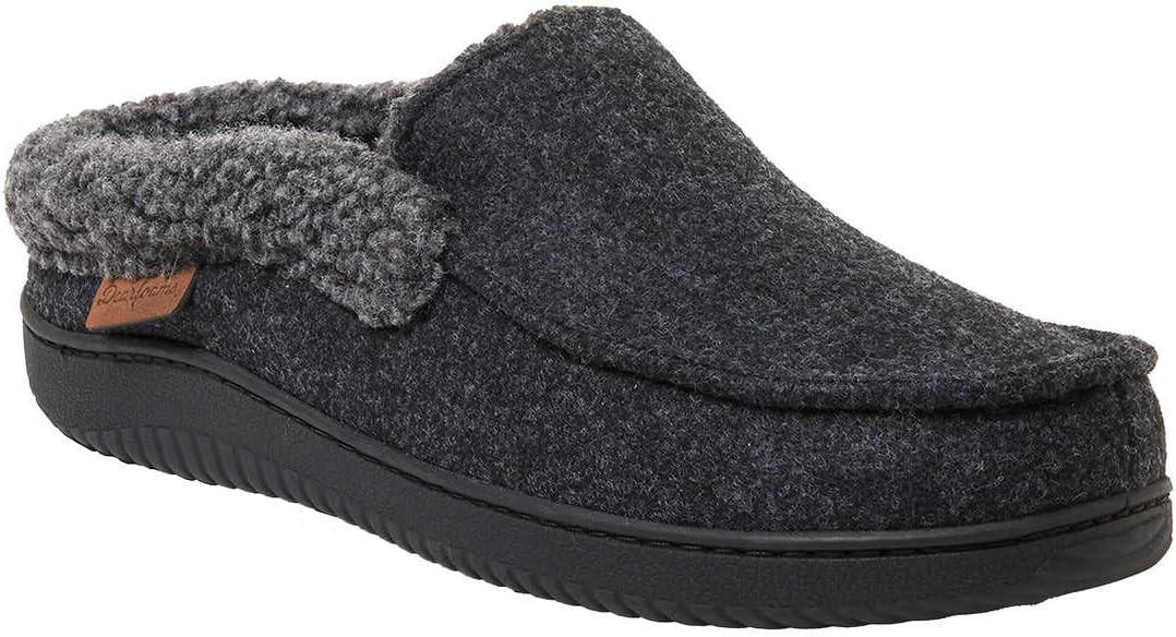 imageDearfoams Mens Memory Foam Insole Slipper BLACK US Footwear Size System Adult Men Numeric Range Medium 13 14Grey