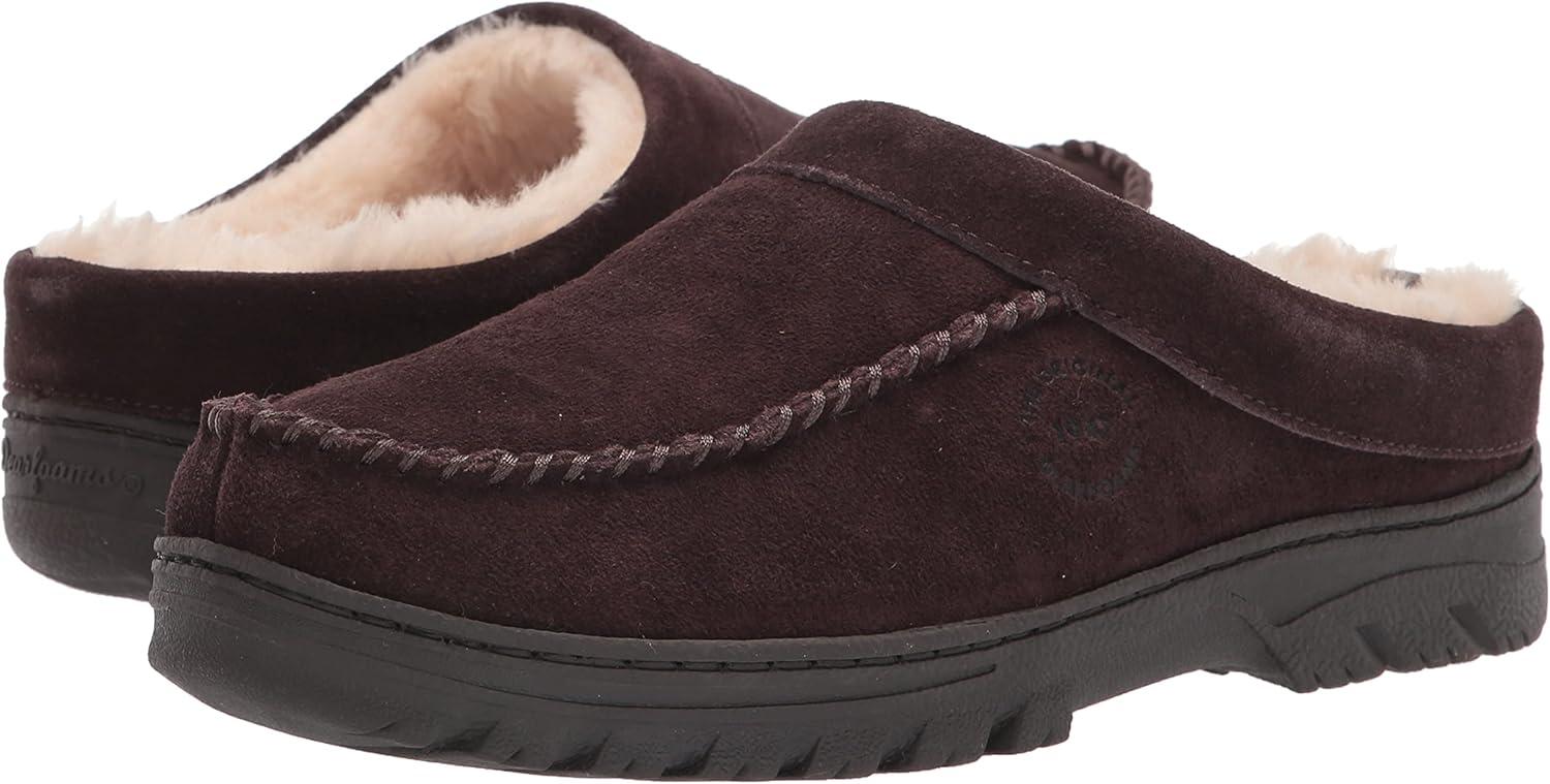 imageDearfoams Mens Reed Genuine Suede ClogCoffee