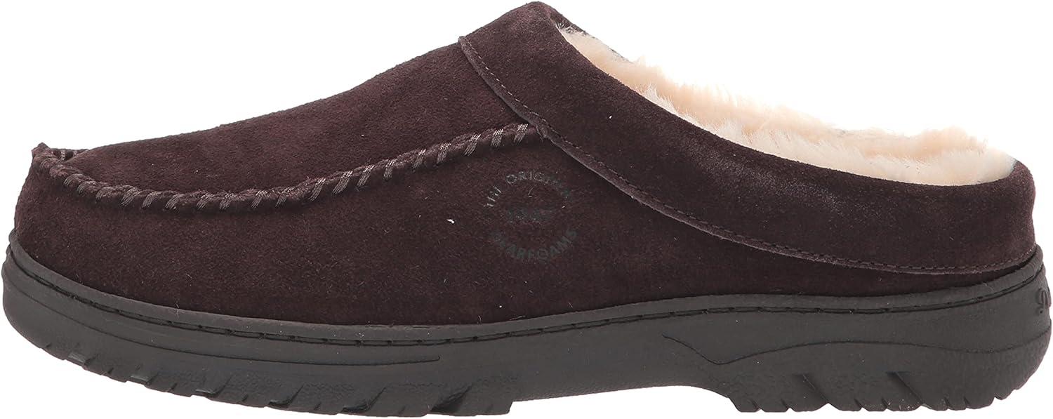 imageDearfoams Mens Reed Genuine Suede ClogCoffee