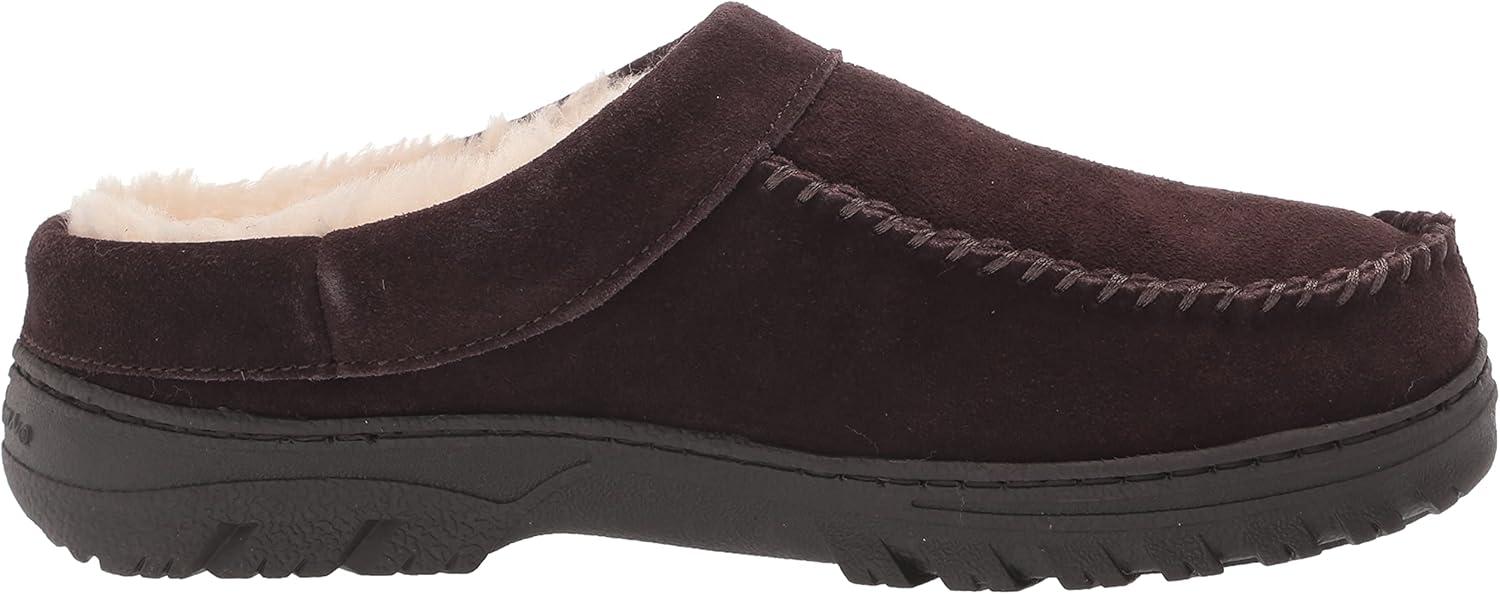 imageDearfoams Mens Reed Genuine Suede ClogCoffee