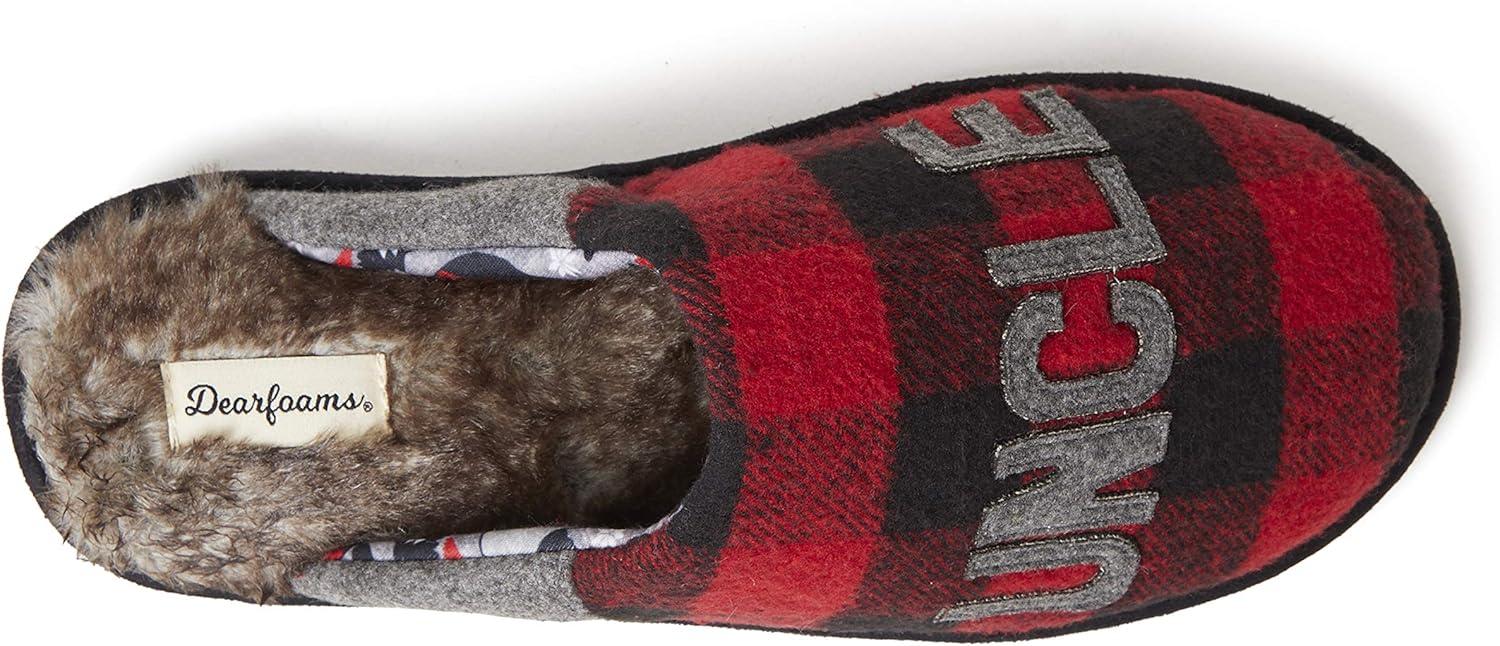 imageDearfoams Mens Uncle Bear SlipperFurry Plaid