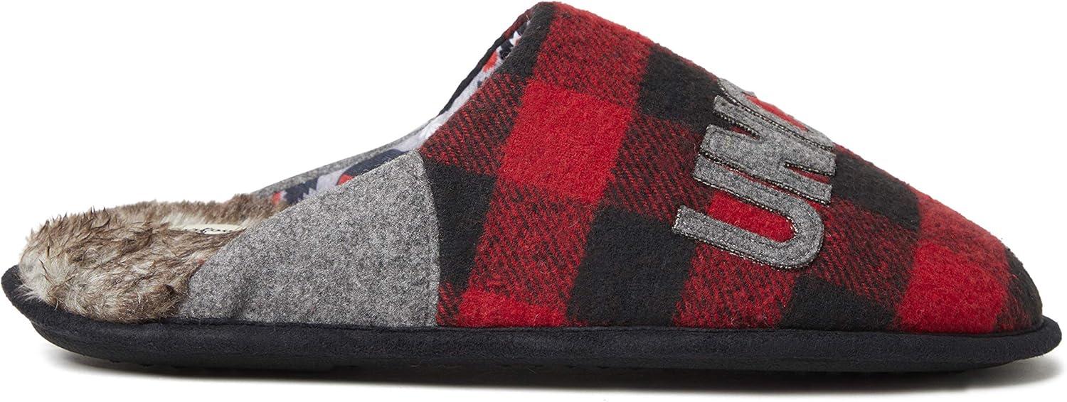 imageDearfoams Mens Uncle Bear SlipperFurry Plaid