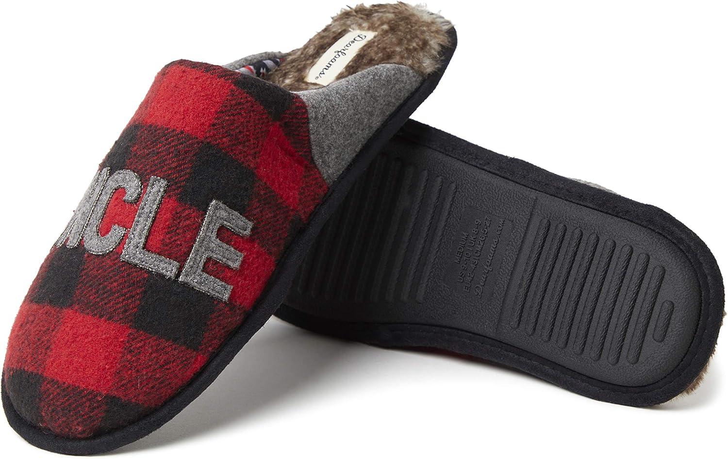 imageDearfoams Mens Uncle Bear SlipperFurry Plaid