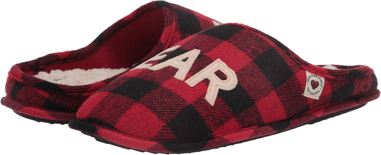 imageDearfoams Mens Uncle Bear SlipperRed Plaid