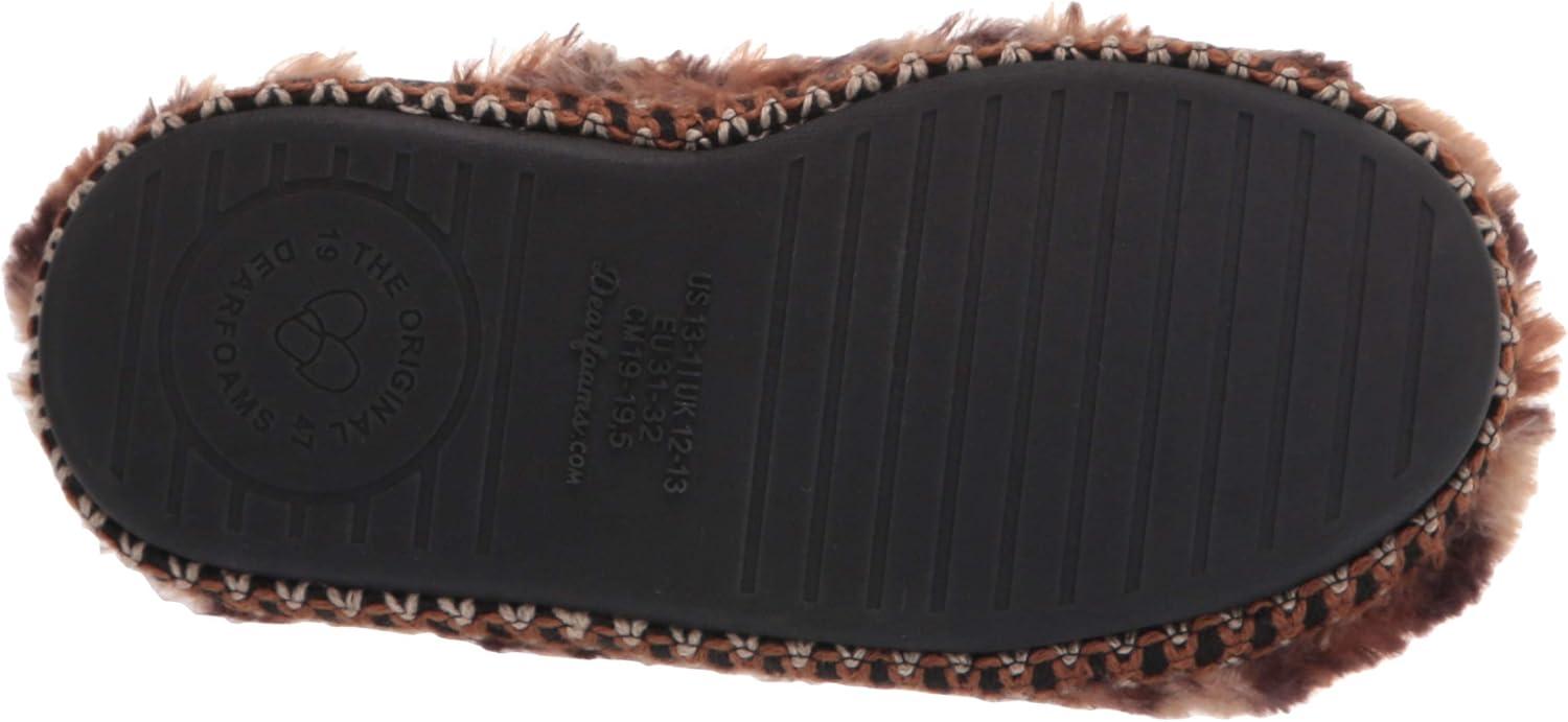 imageDearfoams UnisexChild Charlotte faux faux fur Bootie SlipperLeopard