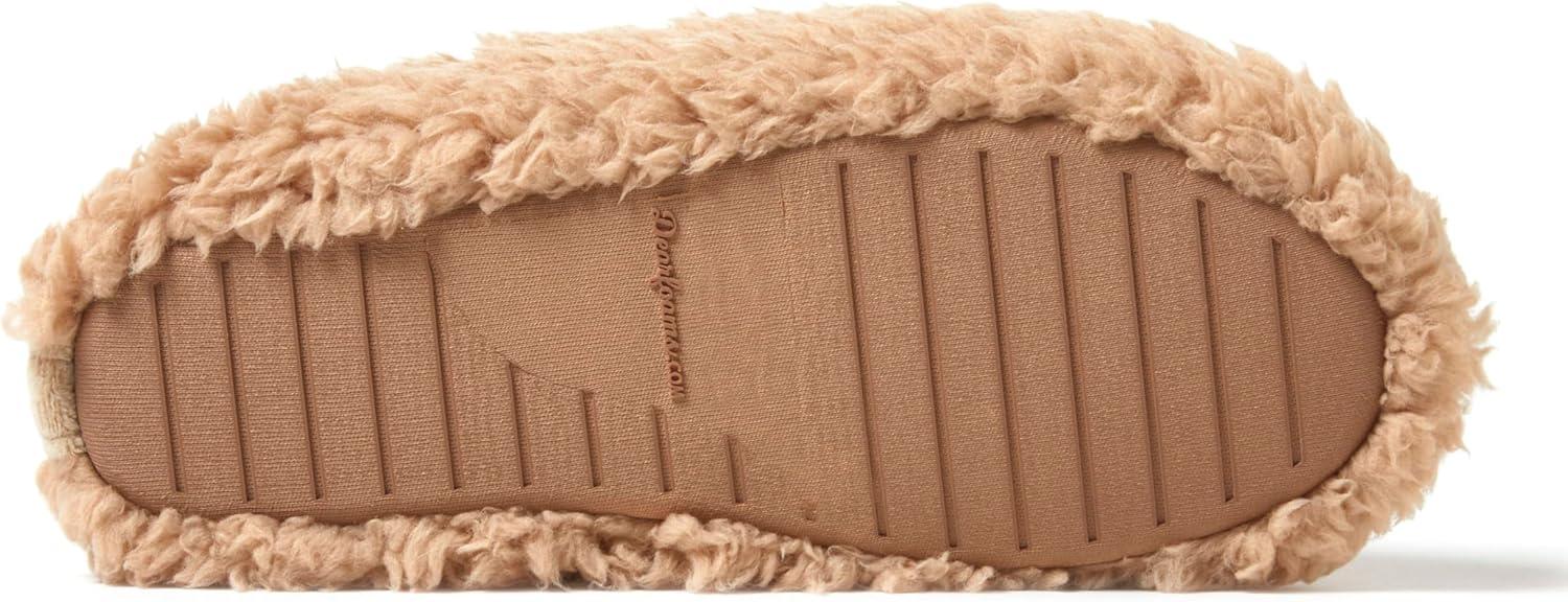 imageDearfoams Womens Chelsea Faux Fuzzy Sherpa Indoor House Bootie SlipperLatte