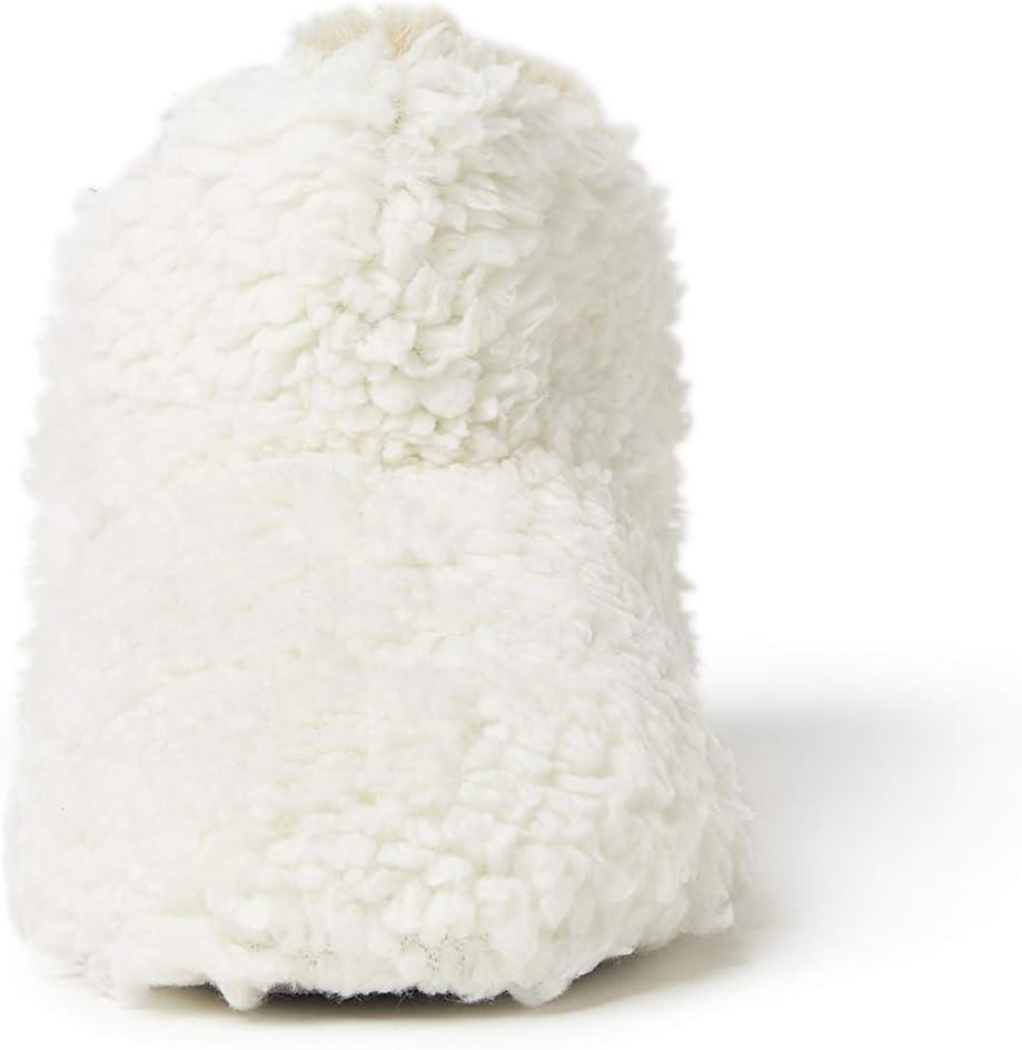 imageDearfoams Womens Chelsea Faux Fuzzy Sherpa Indoor House Bootie SlipperMuslin