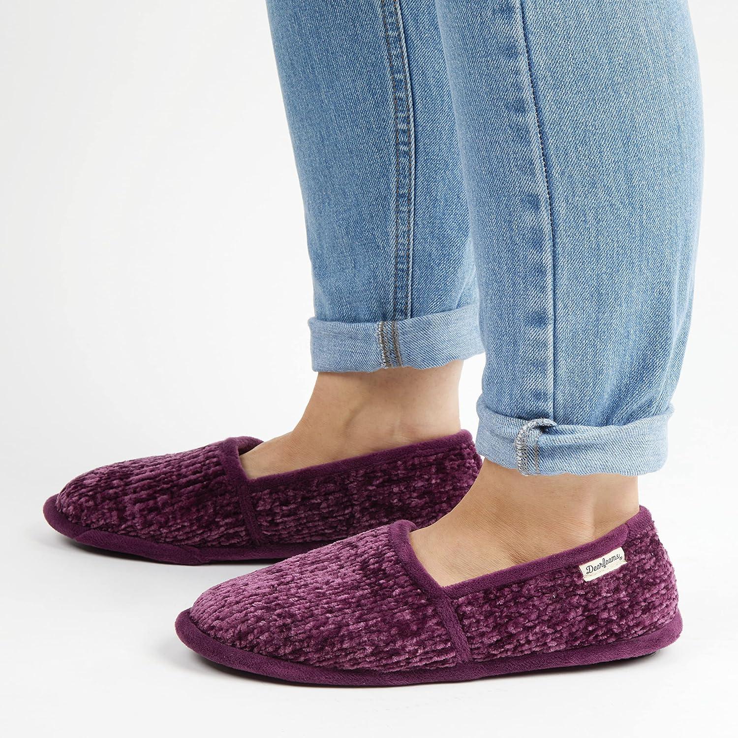 imageDearfoams Womens Chenille ALine SlipperAubergine