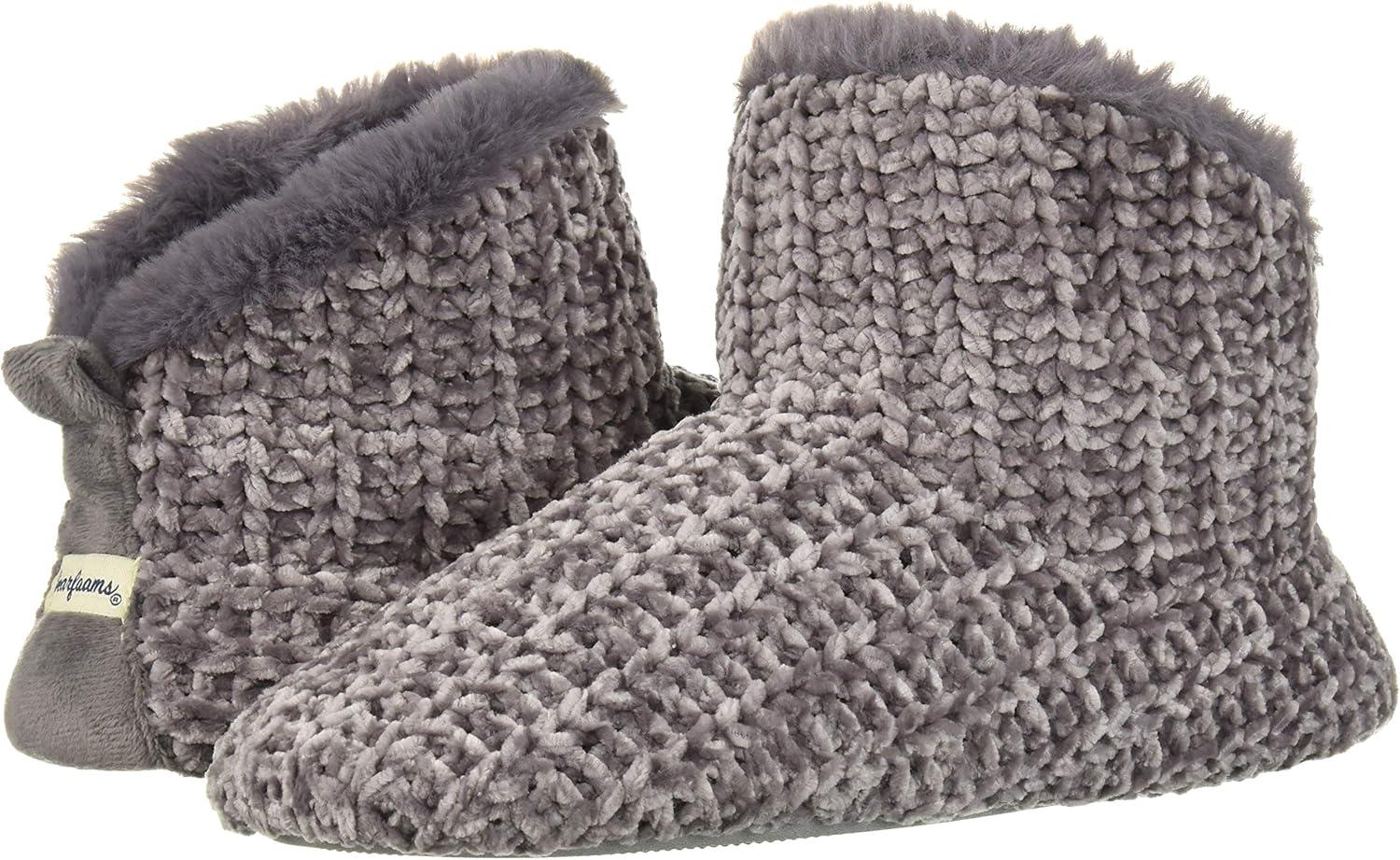 imageDearfoams Womens Chenille Bootie SlipperExcalibur