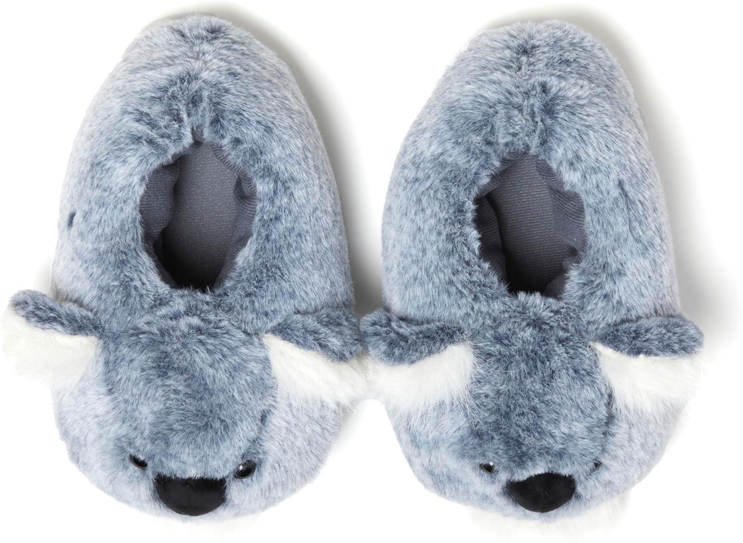 imageDearfoams Womens Cozyfoams Plush Animal Slippers Fuzzy Character House Shoes Memory Foam ComfortKoala