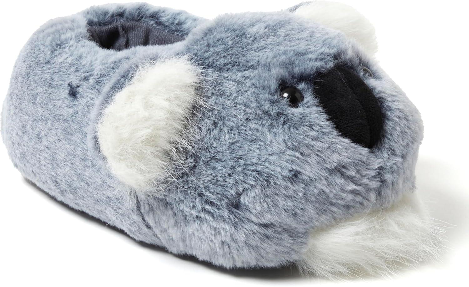 imageDearfoams Womens Cozyfoams Plush Animal Slippers Fuzzy Character House Shoes Memory Foam ComfortKoala