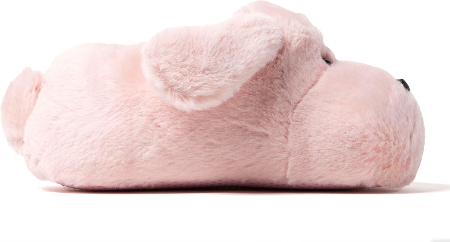 imageDearfoams Womens Cozyfoams Plush Animal Slippers Fuzzy Character House Shoes Memory Foam ComfortPeach Dog
