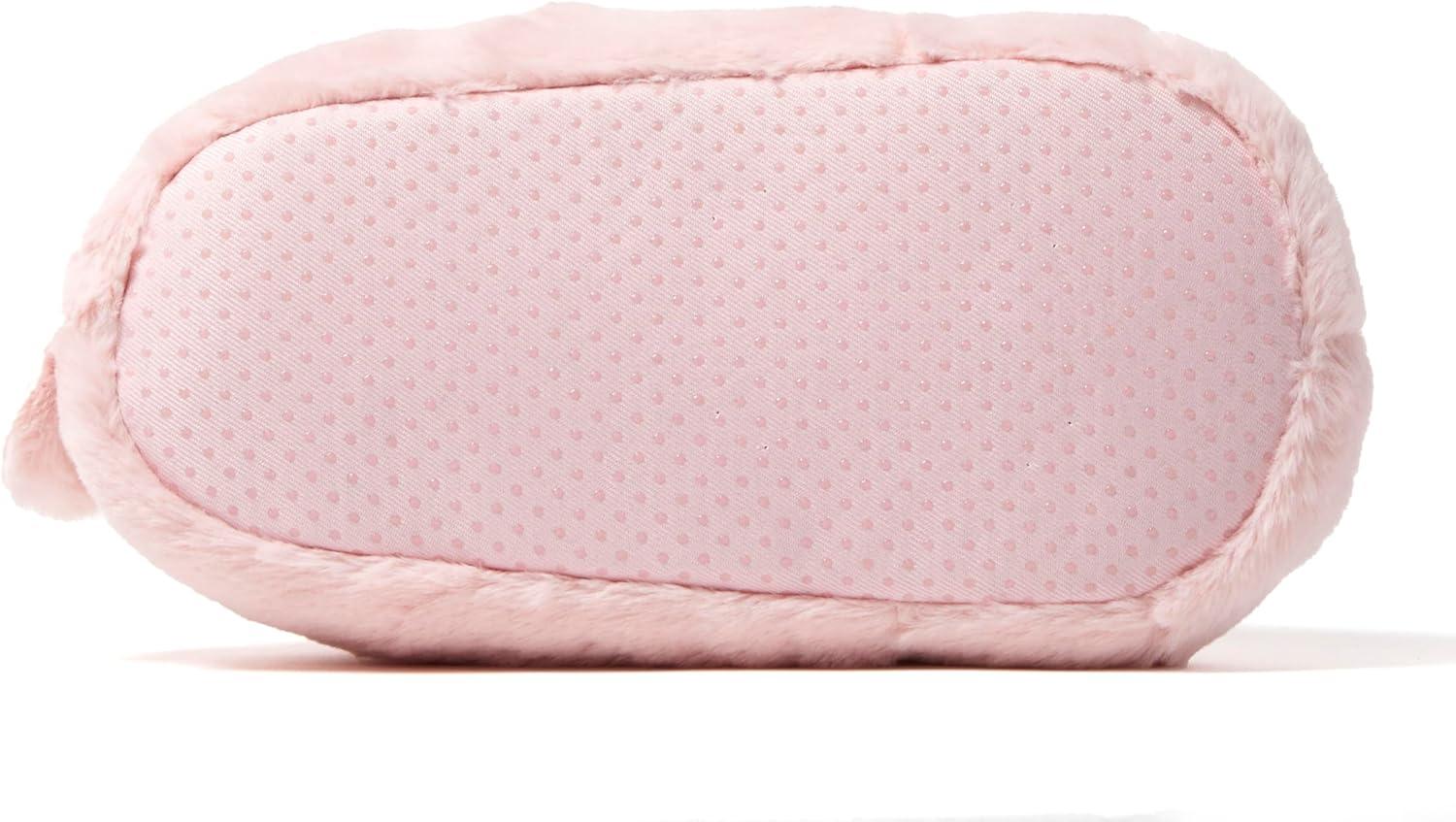 imageDearfoams Womens Cozyfoams Plush Animal Slippers Fuzzy Character House Shoes Memory Foam ComfortPeach Dog