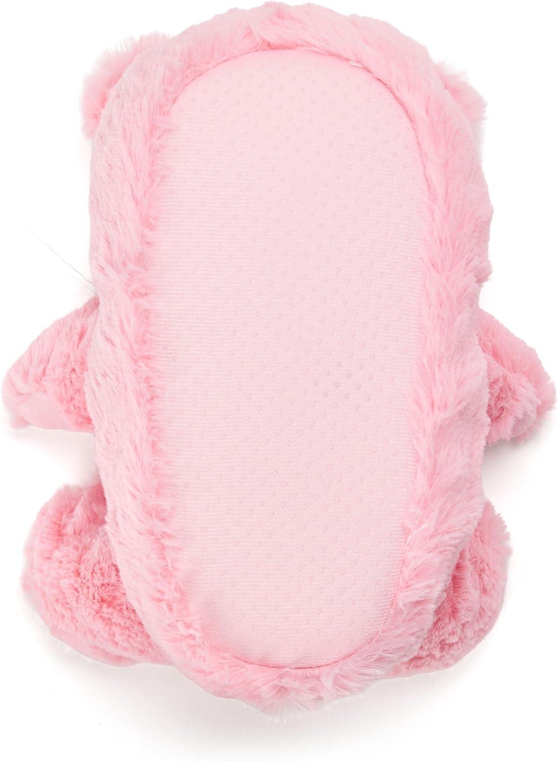 imageDearfoams Womens Cozyfoams Plush Animal Slippers Fuzzy Character House Shoes Memory Foam ComfortPink Bear