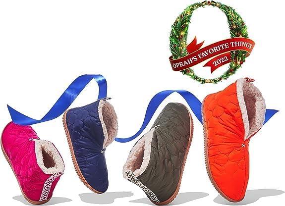 imageDearfoams Womens IndoorOutdoor Warm Up Bootie SlipperBlack