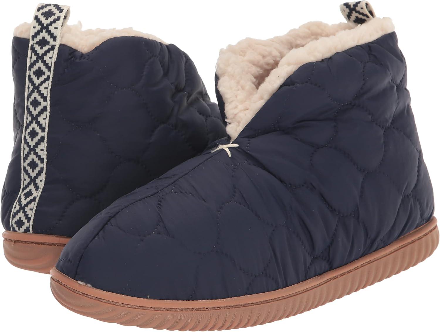 imageDearfoams Womens IndoorOutdoor Warm Up Bootie SlipperPeacoat
