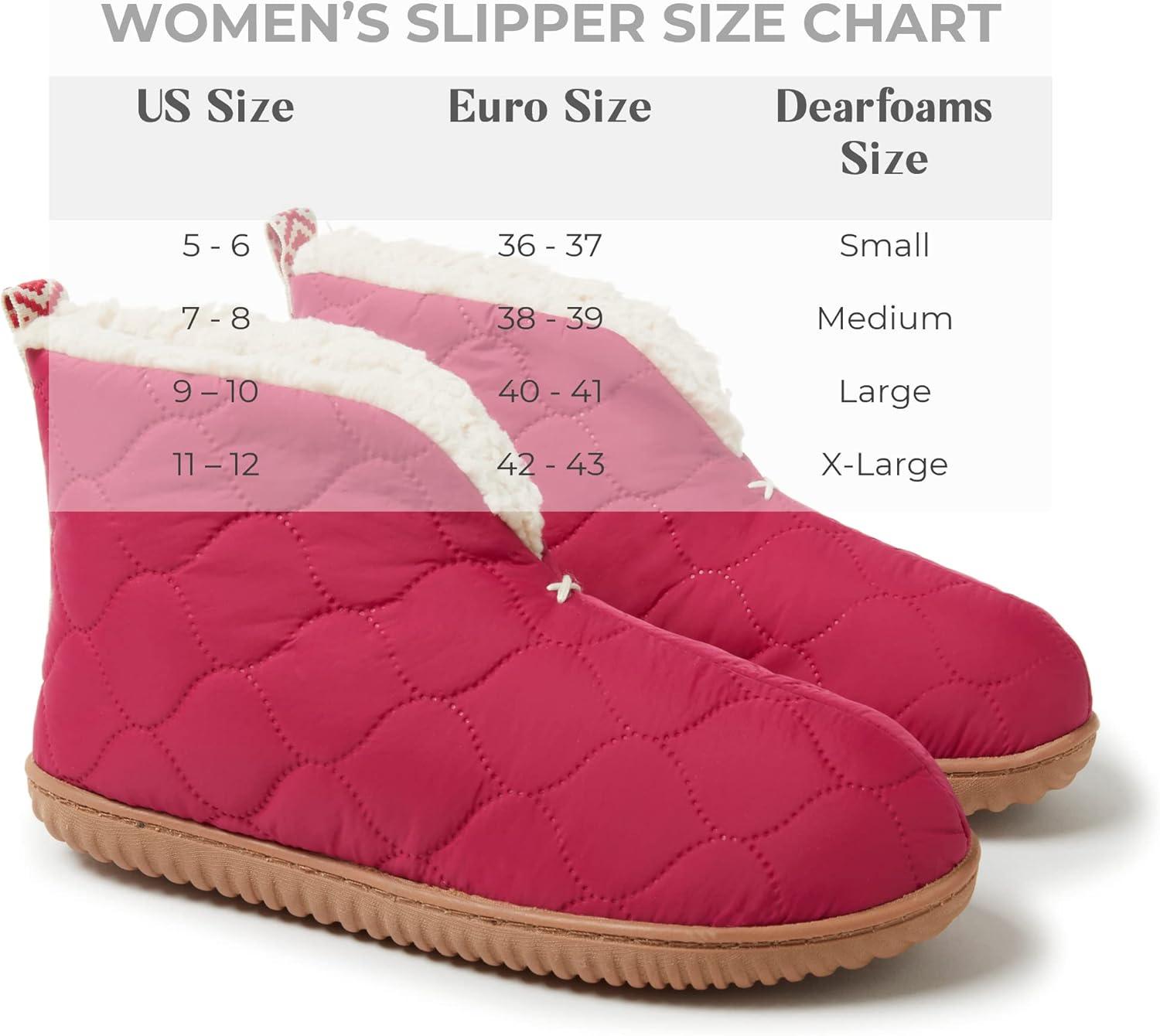 imageDearfoams Womens IndoorOutdoor Warm Up Bootie SlipperSangria