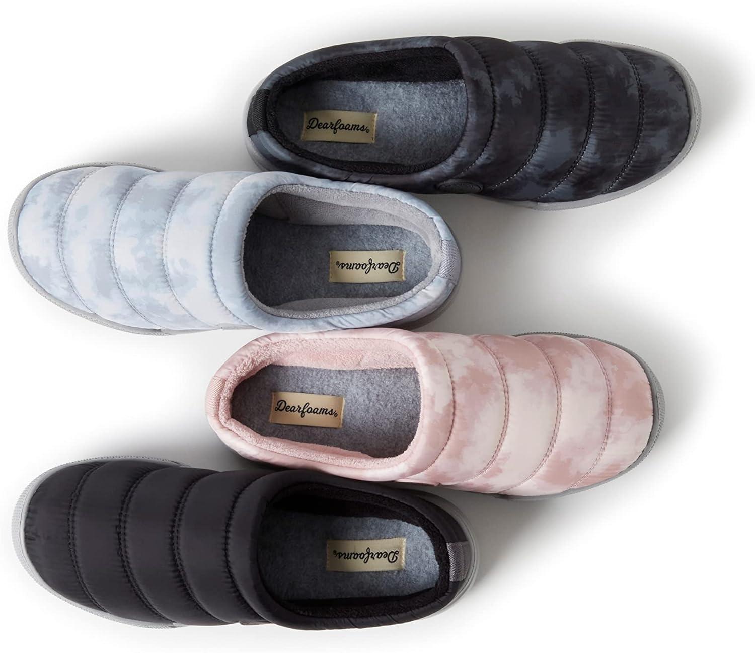 imageDearfoams Womens Kendra Sport Lounge Memory Foam ClogBlack Solid Nylon