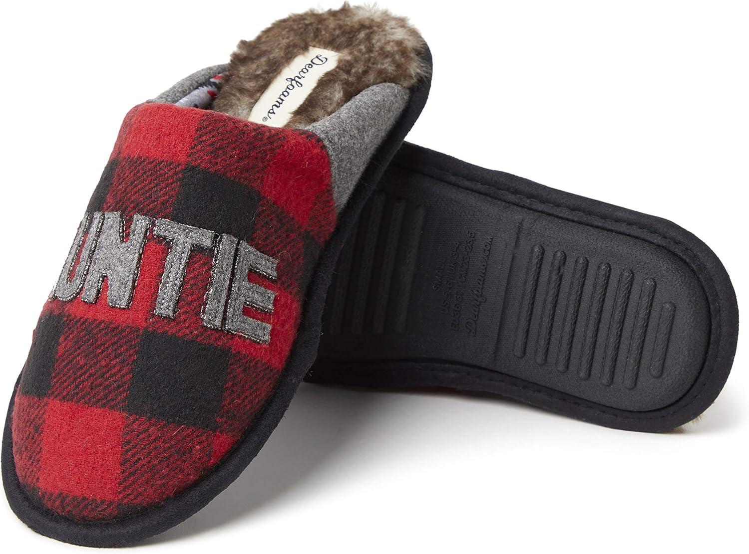 imageDearfoams Womens Mama Bear SlipperFurry Plaid