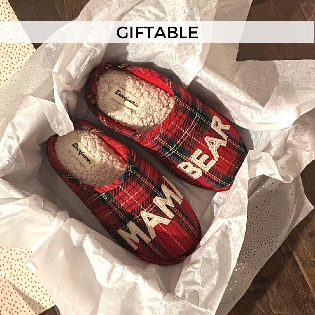 imageDearfoams Womens Mama Bear SlipperTartan Plaid