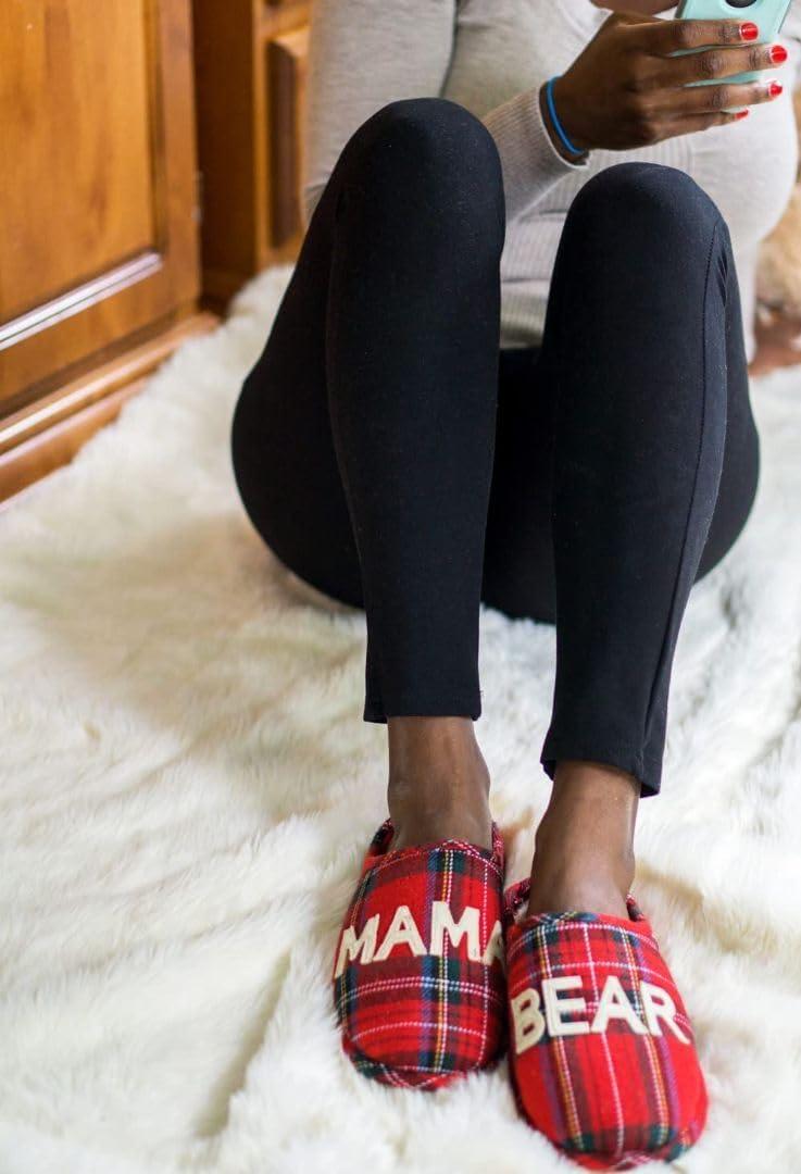 imageDearfoams Womens Mama Bear SlipperTartan Plaid